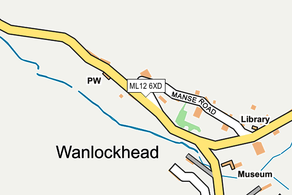 ML12 6XD map - OS OpenMap – Local (Ordnance Survey) ML12 6XD map - OS OpenMap – Local (Ordnance Survey)