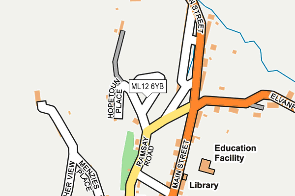 ML12 6YB map - OS OpenMap – Local (Ordnance Survey) ML12 6YB map - OS OpenMap – Local (Ordnance Survey)