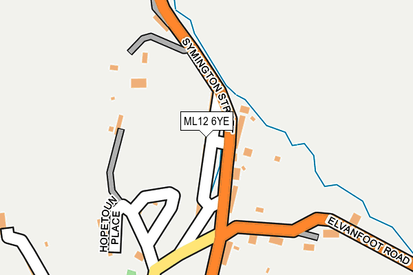 ML12 6YE map - OS OpenMap – Local (Ordnance Survey) ML12 6YE map - OS OpenMap – Local (Ordnance Survey)