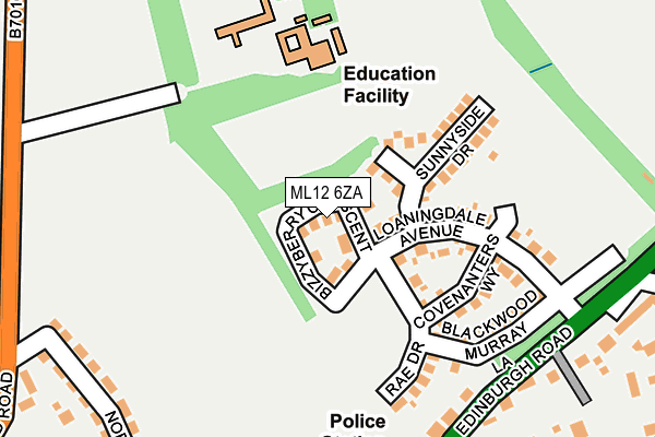 ML12 6ZA map - OS OpenMap – Local (Ordnance Survey) ML12 6ZA map - OS OpenMap – Local (Ordnance Survey)