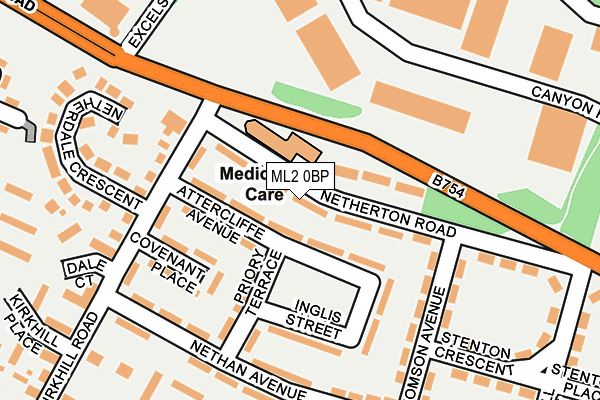 ML2 0BP map - OS OpenMap – Local (Ordnance Survey) ML2 0BP map - OS OpenMap – Local (Ordnance Survey)