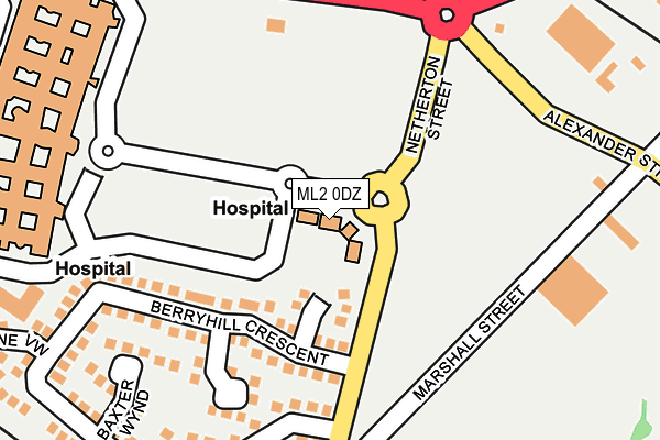 ML2 0DZ map - OS OpenMap – Local (Ordnance Survey) ML2 0DZ map - OS OpenMap – Local (Ordnance Survey)