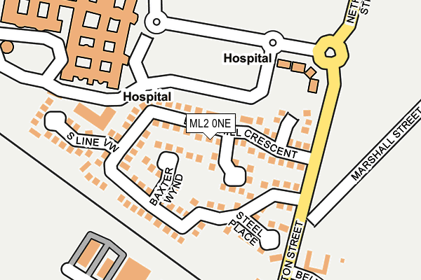 ML2 0NE map - OS OpenMap – Local (Ordnance Survey) ML2 0NE map - OS OpenMap – Local (Ordnance Survey)