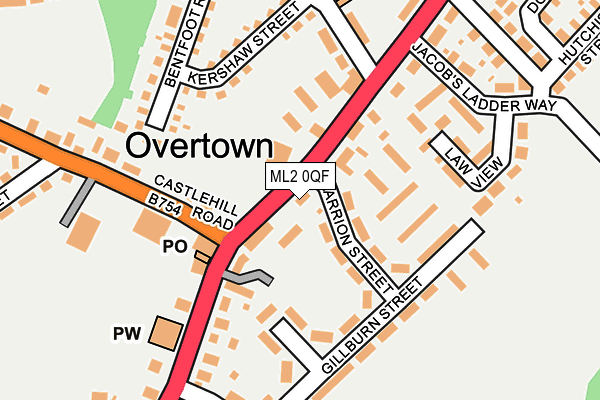 ML2 0QF map - OS OpenMap – Local (Ordnance Survey) ML2 0QF map - OS OpenMap – Local (Ordnance Survey)