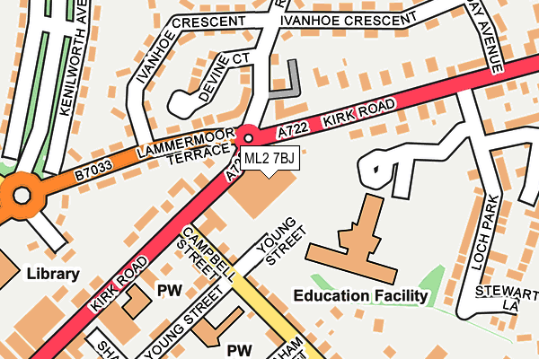 ML2 7BJ map - OS OpenMap – Local (Ordnance Survey)