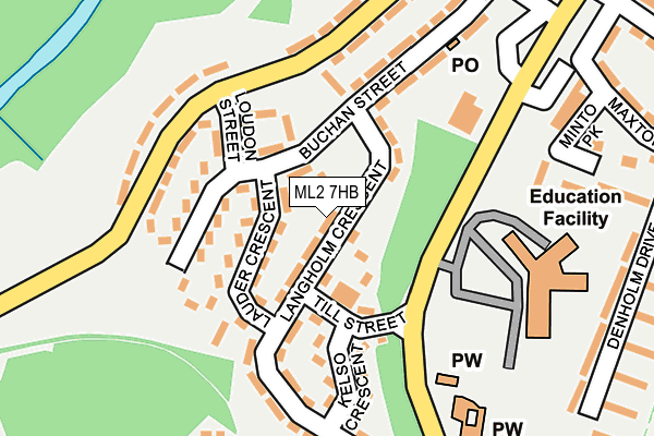 ML2 7HB map - OS OpenMap – Local (Ordnance Survey) ML2 7HB map - OS OpenMap – Local (Ordnance Survey)
