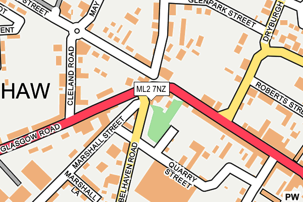 ML2 7NZ map - OS OpenMap – Local (Ordnance Survey) ML2 7NZ map - OS OpenMap – Local (Ordnance Survey)