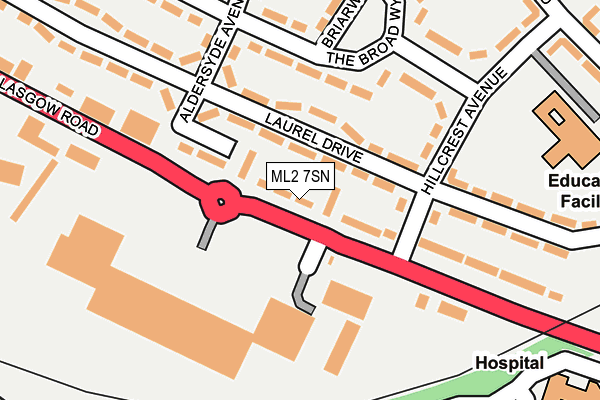 ML2 7SN map - OS OpenMap – Local (Ordnance Survey) ML2 7SN map - OS OpenMap – Local (Ordnance Survey)