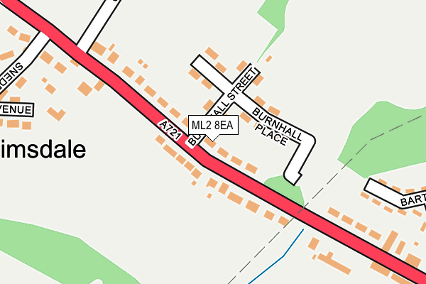 ML2 8EA map - OS OpenMap – Local (Ordnance Survey) ML2 8EA map - OS OpenMap – Local (Ordnance Survey)