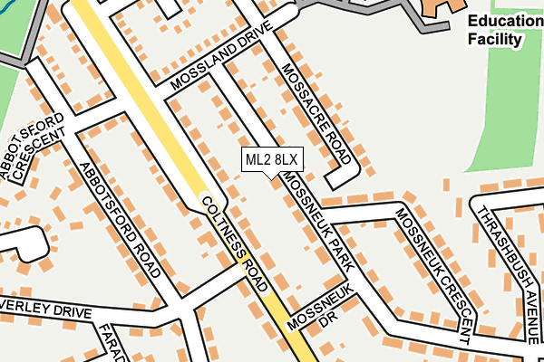 ML2 8LX map - OS OpenMap – Local (Ordnance Survey) ML2 8LX map - OS OpenMap – Local (Ordnance Survey)