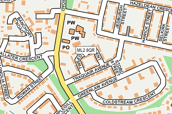 ML2 8QR map - OS OpenMap – Local (Ordnance Survey) ML2 8QR map - OS OpenMap – Local (Ordnance Survey)