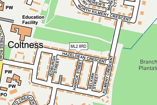 ML2 8RD map - OS OpenMap – Local (Ordnance Survey) ML2 8RD map - OS OpenMap – Local (Ordnance Survey)
