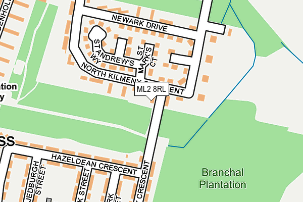 ML2 8RL map - OS OpenMap – Local (Ordnance Survey) ML2 8RL map - OS OpenMap – Local (Ordnance Survey)