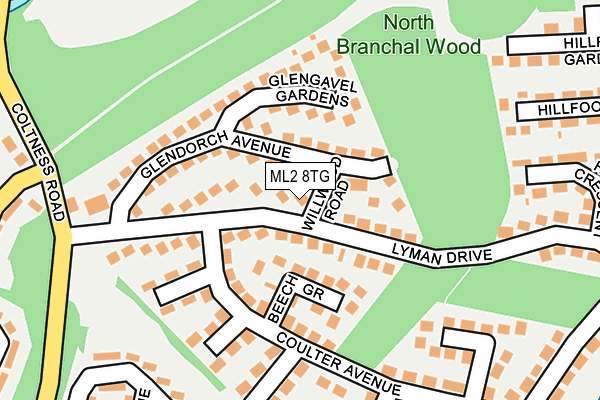 ML2 8TG map - OS OpenMap – Local (Ordnance Survey) ML2 8TG map - OS OpenMap – Local (Ordnance Survey)