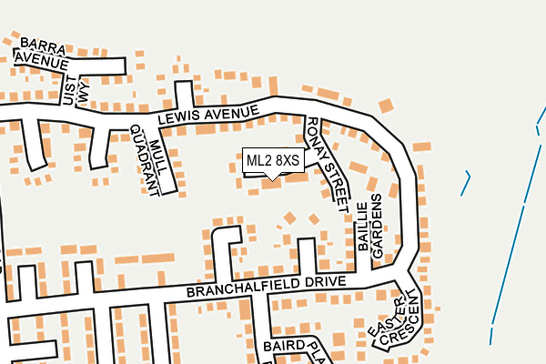 ML2 8XS map - OS OpenMap – Local (Ordnance Survey)