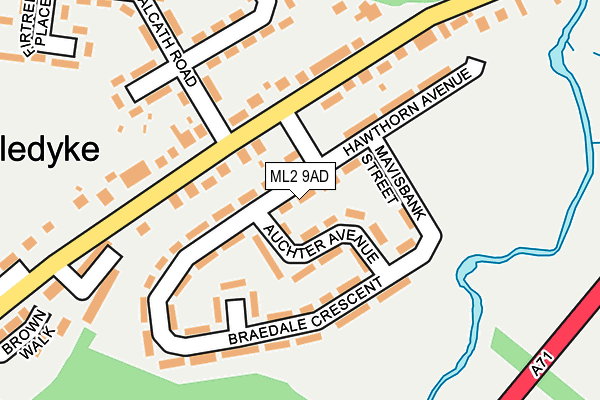 ML2 9AD map - OS OpenMap – Local (Ordnance Survey) ML2 9AD map - OS OpenMap – Local (Ordnance Survey)