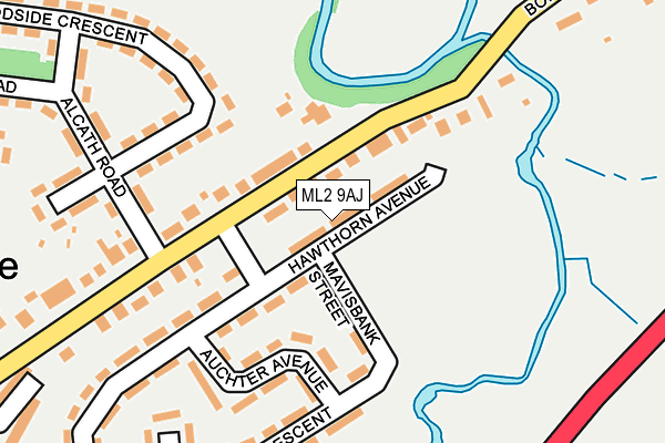 ML2 9AJ map - OS OpenMap – Local (Ordnance Survey) ML2 9AJ map - OS OpenMap – Local (Ordnance Survey)