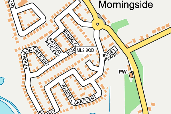 ML2 9QD map - OS OpenMap – Local (Ordnance Survey)