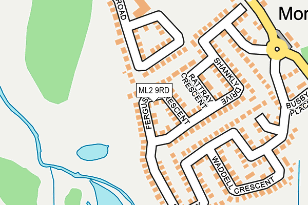 ML2 9RD map - OS OpenMap – Local (Ordnance Survey) ML2 9RD map - OS OpenMap – Local (Ordnance Survey)