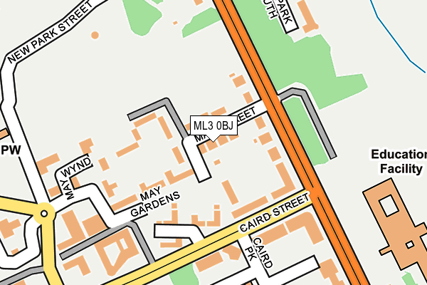 ML3 0BJ map - OS OpenMap – Local (Ordnance Survey) ML3 0BJ map - OS OpenMap – Local (Ordnance Survey)