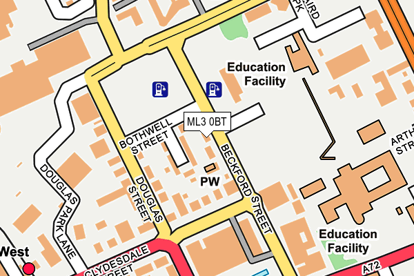 ML3 0BT map - OS OpenMap – Local (Ordnance Survey) ML3 0BT map - OS OpenMap – Local (Ordnance Survey)