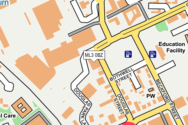 ML3 0BZ map - OS OpenMap – Local (Ordnance Survey) ML3 0BZ map - OS OpenMap – Local (Ordnance Survey)