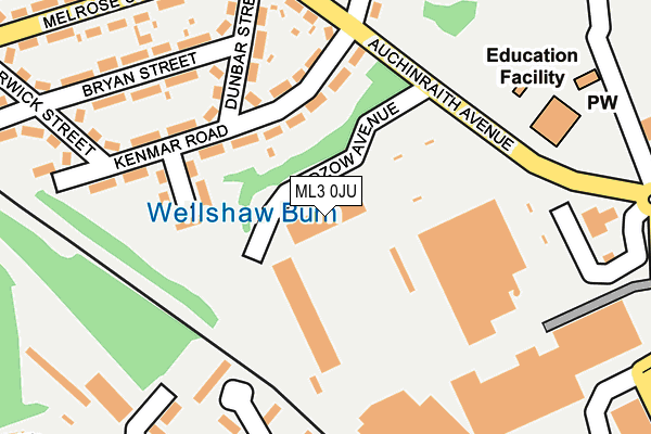 ML3 0JU map - OS OpenMap – Local (Ordnance Survey) ML3 0JU map - OS OpenMap – Local (Ordnance Survey)
