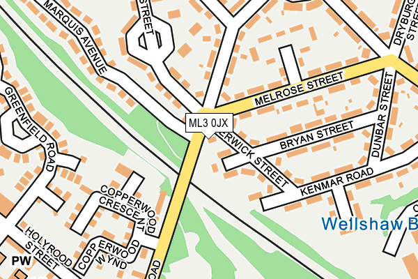 ML3 0JX map - OS OpenMap – Local (Ordnance Survey) ML3 0JX map - OS OpenMap – Local (Ordnance Survey)