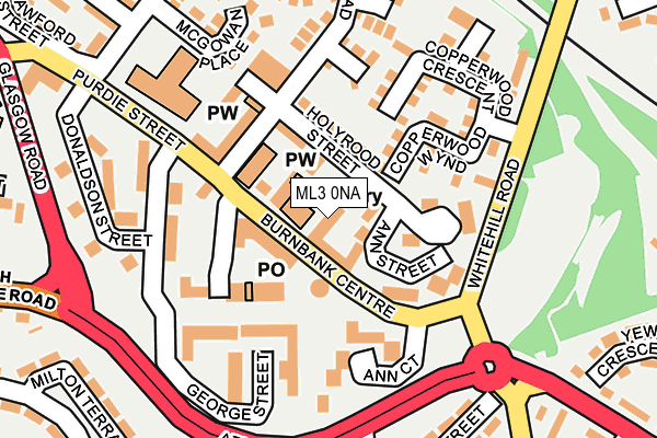 ML3 0NA map - OS OpenMap – Local (Ordnance Survey) ML3 0NA map - OS OpenMap – Local (Ordnance Survey)