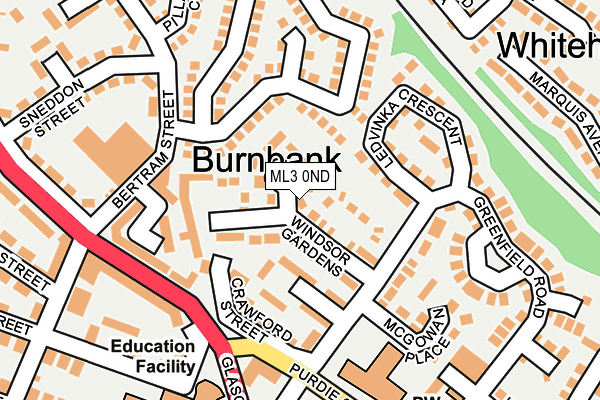 ML3 0ND map - OS OpenMap – Local (Ordnance Survey) ML3 0ND map - OS OpenMap – Local (Ordnance Survey)