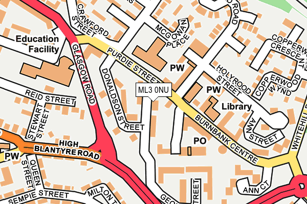 ML3 0NU map - OS OpenMap – Local (Ordnance Survey) ML3 0NU map - OS OpenMap – Local (Ordnance Survey)