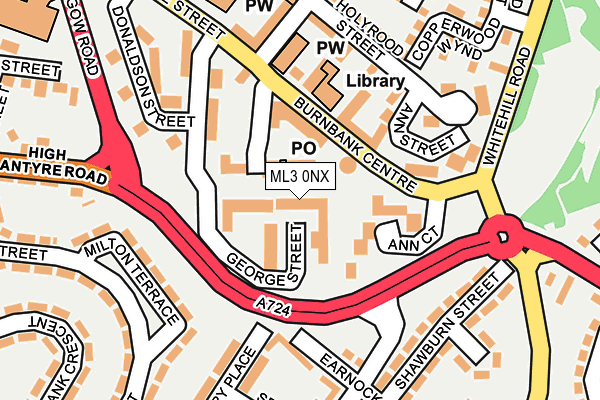 ML3 0NX map - OS OpenMap – Local (Ordnance Survey) ML3 0NX map - OS OpenMap – Local (Ordnance Survey)