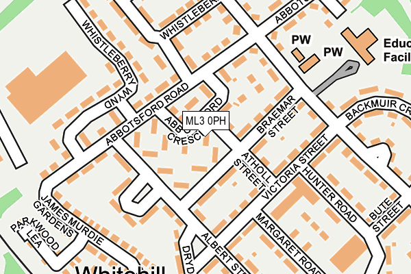 ML3 0PH map - OS OpenMap – Local (Ordnance Survey) ML3 0PH map - OS OpenMap – Local (Ordnance Survey)