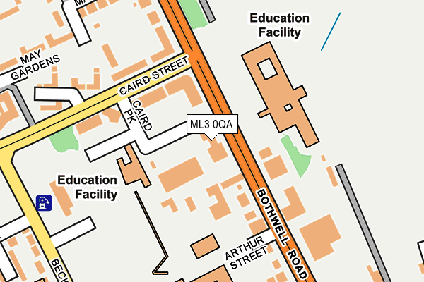 ML3 0QA map - OS OpenMap – Local (Ordnance Survey) ML3 0QA map - OS OpenMap – Local (Ordnance Survey)