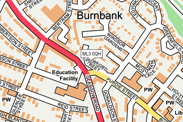 ML3 0QH map - OS OpenMap – Local (Ordnance Survey) ML3 0QH map - OS OpenMap – Local (Ordnance Survey)