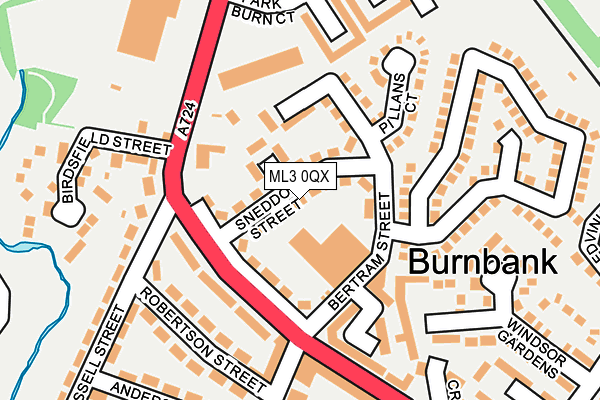 ML3 0QX map - OS OpenMap – Local (Ordnance Survey) ML3 0QX map - OS OpenMap – Local (Ordnance Survey)