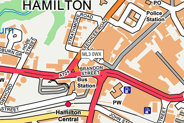 ML3 0WX map - OS OpenMap – Local (Ordnance Survey) ML3 0WX map - OS OpenMap – Local (Ordnance Survey)