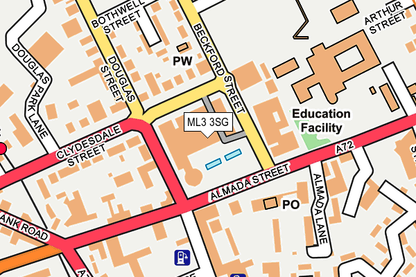ML3 3SG map - OS OpenMap – Local (Ordnance Survey) ML3 3SG map - OS OpenMap – Local (Ordnance Survey)