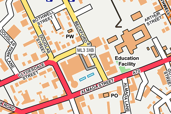 ML3 3XB map - OS OpenMap – Local (Ordnance Survey) ML3 3XB map - OS OpenMap – Local (Ordnance Survey)