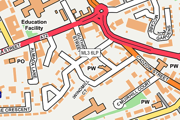 ML3 6LP map - OS OpenMap – Local (Ordnance Survey) ML3 6LP map - OS OpenMap – Local (Ordnance Survey)