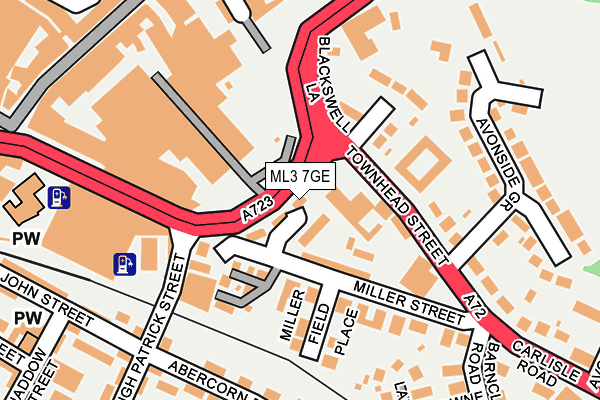 ML3 7GE map - OS OpenMap – Local (Ordnance Survey) ML3 7GE map - OS OpenMap – Local (Ordnance Survey)