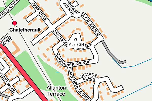 ML3 7GN map - OS OpenMap – Local (Ordnance Survey)