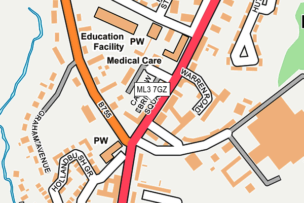 ML3 7GZ map - OS OpenMap – Local (Ordnance Survey) ML3 7GZ map - OS OpenMap – Local (Ordnance Survey)