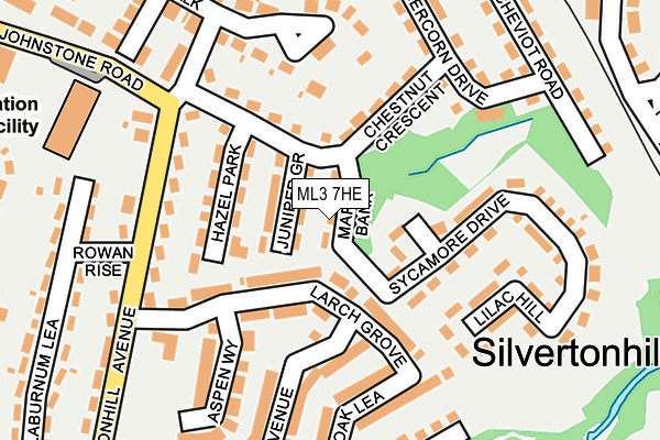 ML3 7HE map - OS OpenMap – Local (Ordnance Survey) ML3 7HE map - OS OpenMap – Local (Ordnance Survey)