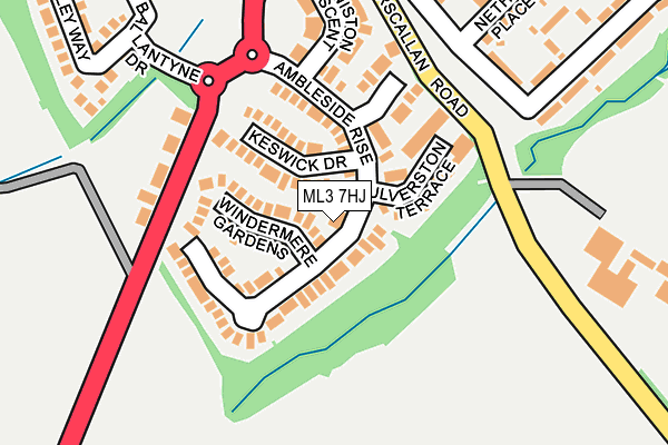 ML3 7HJ map - OS OpenMap – Local (Ordnance Survey)