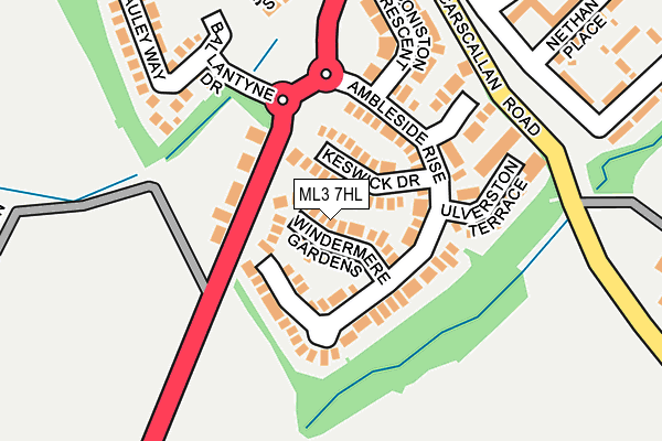 ML3 7HL map - OS OpenMap – Local (Ordnance Survey)