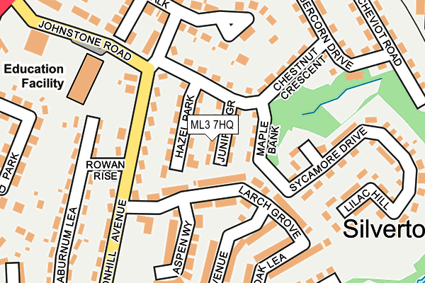 ML3 7HQ map - OS OpenMap – Local (Ordnance Survey) ML3 7HQ map - OS OpenMap – Local (Ordnance Survey)