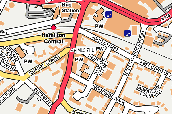 ML3 7HU map - OS OpenMap – Local (Ordnance Survey)