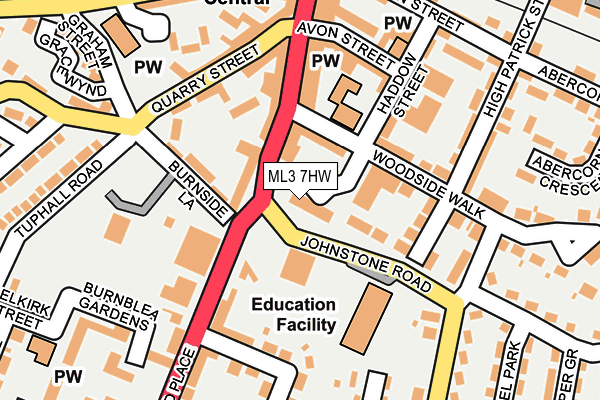 ML3 7HW map - OS OpenMap – Local (Ordnance Survey) ML3 7HW map - OS OpenMap – Local (Ordnance Survey)