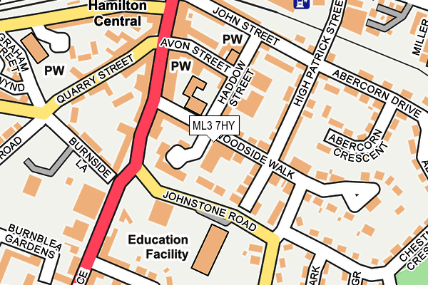 ML3 7HY map - OS OpenMap – Local (Ordnance Survey)